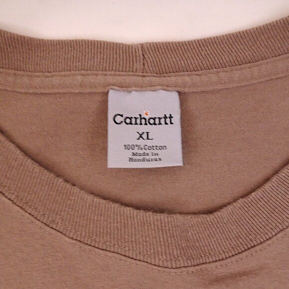 Carhartt K87 Short Sleeve Workwear Pocket T-shirt XL Desert Tan 2007 Heavyweight - Picture 2 of 7